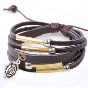 China Rose Beaded Bracelet Wholesale Fashion Bracelets personalized leather bracelet on sale