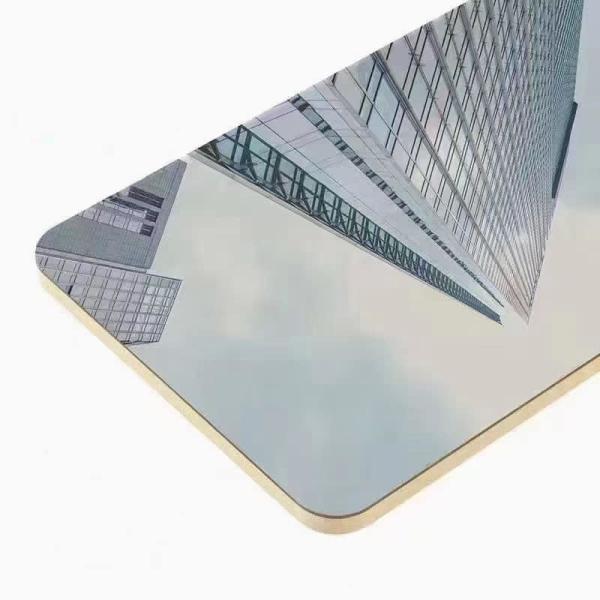 Gym Wall Panel with Carbon Crystal Plate and Glossy Marble Veneer in Modern