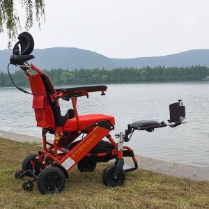 150W 220.46 Lb Classic Foldable Electric Wheelchair With Armrest Liftable