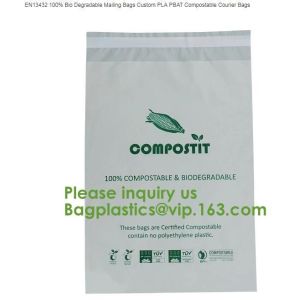 Biodegradable Compostable Plastic Courier Shipping Envelope Custom Matte Black