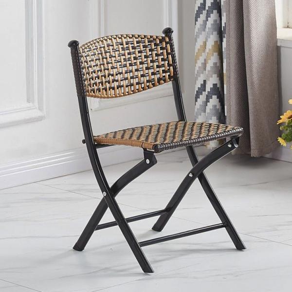 Outdoor Metal Woven Pe Artificial Rattan Folding Chair for School Party Banquet Event