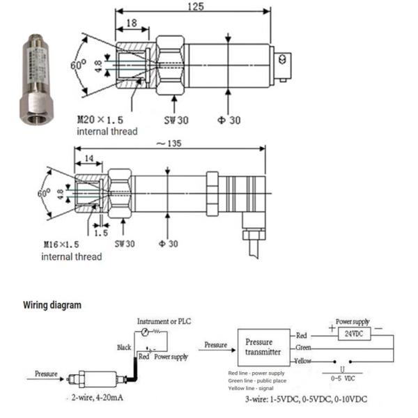 10VDC Ultra High Pressure 1500MPa Atmospheric Pressure Transducer