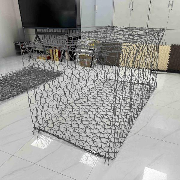Galvanized Wire Mesh Retaining Wall Using gabion stone wall 2.7mm River