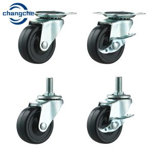 Polyurethane Industrial Caster Wheels Optional Thread Guard