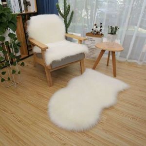 Bedroom Sheepskin Floor Mats Blankets Washable Rugs Customized