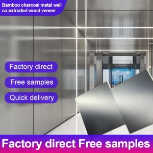 Bamboo Charcoal Wood Veneer 1220*2440*5/8mm Flame Retardant Bamboo Charcoal Wood