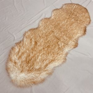 38KG Round Sheepskin Chair Pad Faux Fur Pad Pattern Dyed