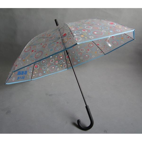 Buy Advertising Clear Transparent Umbrella with silkscreen print on the canopy at wholesale prices