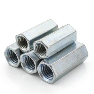 Thread Types DIN6334 ZINC Plated Long Hex Coupling Nut for DIN/GB/ISO