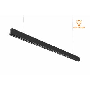 Indoor Suspended Black Linear LED Light Modern Office