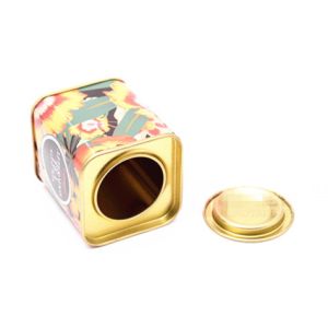 Food / Wine Square Tin Containers , Metal Tin Boxes for Packaging