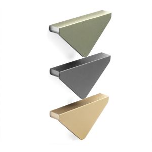 OEM 120mm Aluminium Furniture Drawer Handles Gold Triangle Drawer Knob
