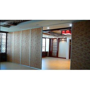 Custom Hanging Track Roller Soundproof Folding Partition Walls / Movable Room