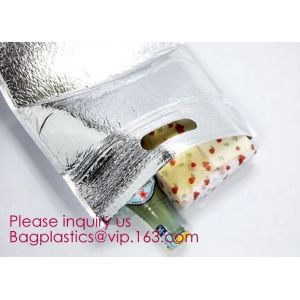 printing zipper closure 100gsm virgin non woven thermal insulation cooler bag