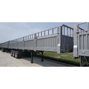 7.5t Heavy Mechanical Suspension Flatbed / Sidewall Semi-Trailer for Transportat