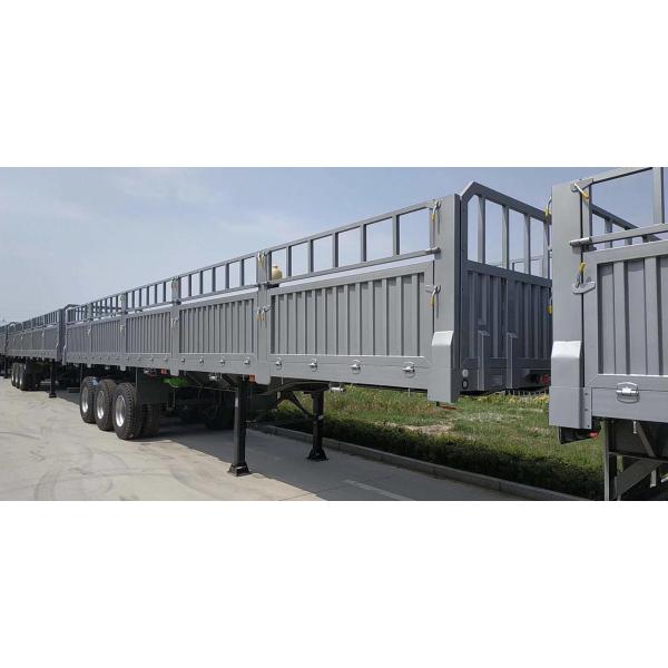 7.5t Heavy Mechanical Suspension Flatbed / Sidewall Semi-Trailer for Transportat