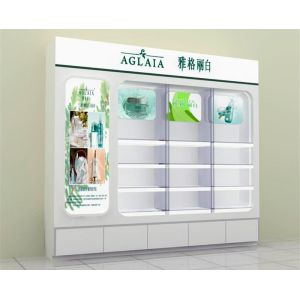 Retail Makeup Display Stand , Cosmetic Display Counter For Exhibition