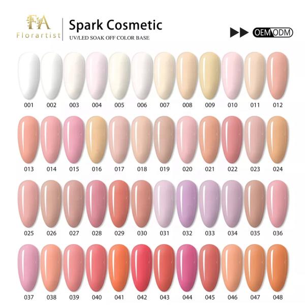 Private Label Free Sample Rubber Base Gel Polish Soak Off Gel Nail Polish OEM Customs logo Professional Nails Base Color Coat