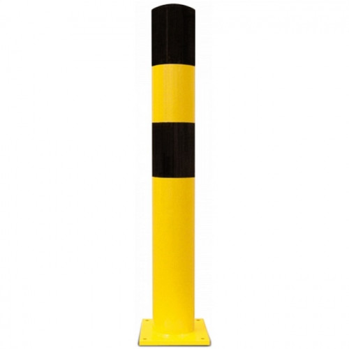 Buy 1.2m Yellow Steel Pipe Safety Bollard Black Bull XL Warehouse Bollards at wholesale prices