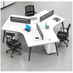 Modern Open Working Area Office Workstations with Customizable Desk and 2 / 4 /