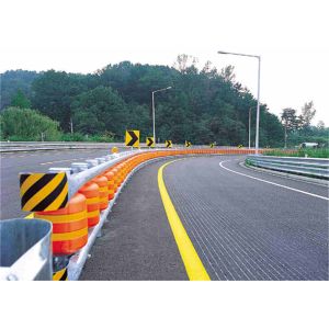 Custom Color Metal Single Bending Highway Roller Barrier For Road Safety