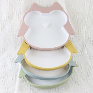 BPA Free Infant Silicone Feeding Plate Waterproof With Suction Bottom