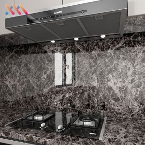 ODM Black Marble Removable Wallpaper PVC Marble Temporary Wallpaper