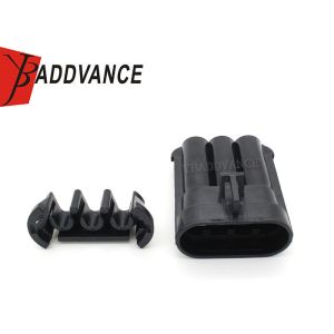 Male Black 630 Series 3 Pole Wire Harness Auto Connector 46 AMPS 15358681