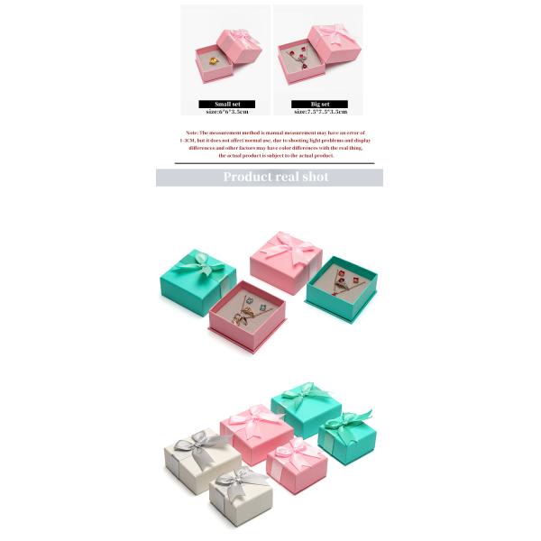 Hanhong Custom Logo Jewelry Package for Girls Earrings Mini Color Paper Velvet Gift Box