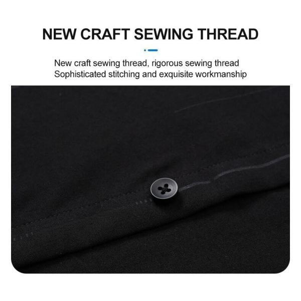 5000 2023 Spring End Men's Business Casual Middle-Aged Slim Iron-Free Striped Ice Silk Shirt