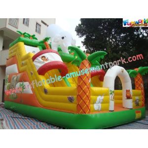 Customised 18OZ PVC Elephant Commercial Inflatable Slides For Amusement Parks 8