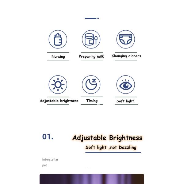 New Interstellar Pet Night light LED colorful atmosphere table lamp USB Rechargeable Bedside Night light for Children