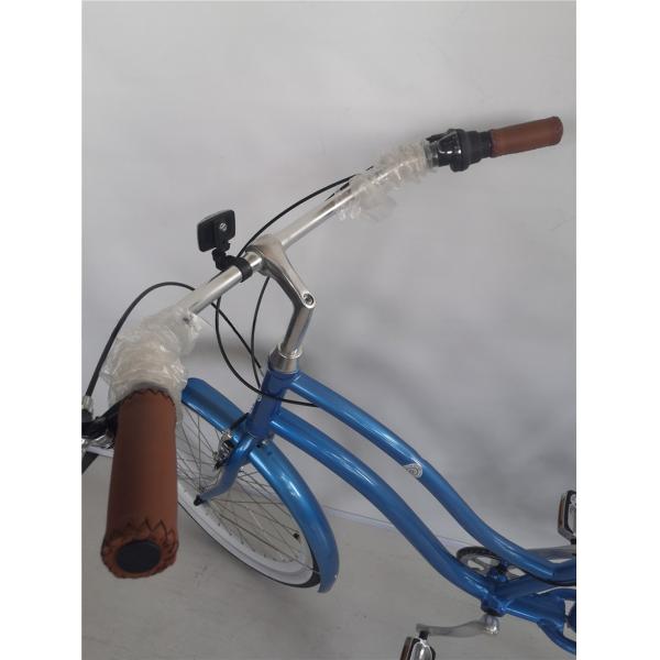 26 Inch Aluminum Alloy Frame 7 Speed Vintage Beach Cruiser Bike with Rear Carrier