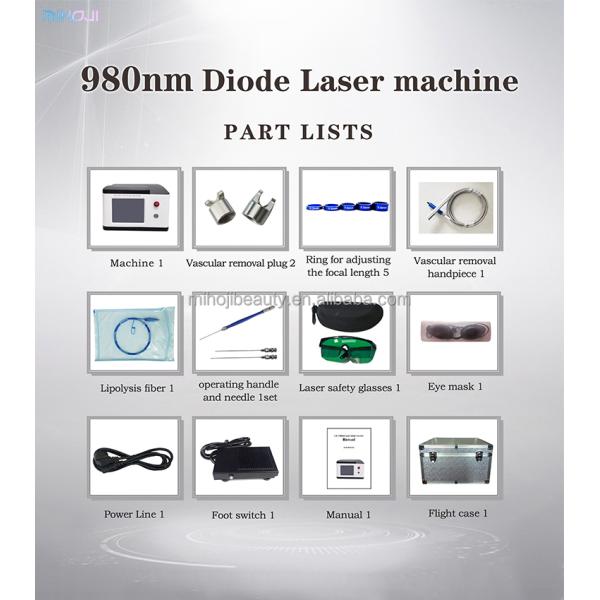980nm Laser Liposuction Machine Portable Diode Laser for Vascular Removal