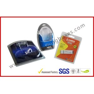 Folded Cable Transparent Plastic Clamshell Packaging For USB With Paper Insert
