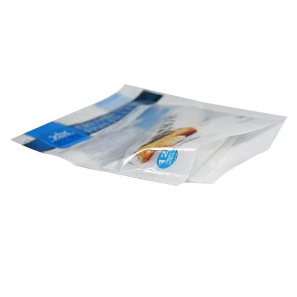 Custom Printed Logo Hot Seal Bags Three Side Sealed Frozen Food Storage Plastic Vacuum Bags For Meat Packaging