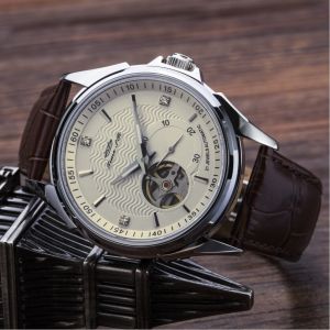 Mens 42mm Mechanical Chronograph Watch Stainless and Tungsten Steel