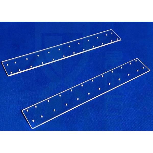 Buy High Precision Laser Drilling Transparent Fused Silica Plate With Hole at wholesale prices