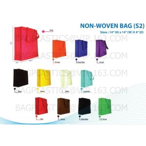 Cheap custom cinch no minimum draw string backpack non woven bags, OEM