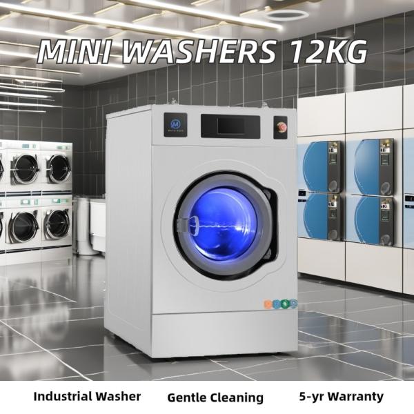 Fully Automatic Commercial Laundry Equipment Mini 12kg Capacity Washing Machine Soft Mounted with 16kg 22kg 27kg Sizes for Sale