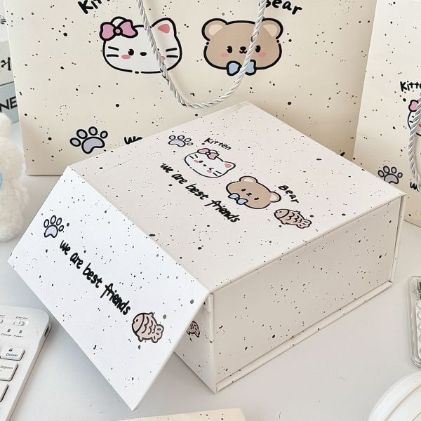 High Value Cartoon Animal Gift Boxes Classic Splatter Style Magnetic Boxes For