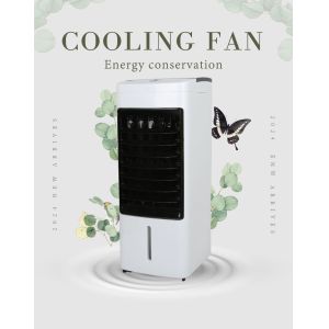 Portable Air Conditioner with Shaking Head and Wheels 6PCS Ice Pack Digital