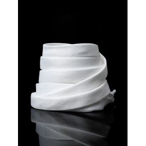 Wholesale bulk cheap Customized Logo black and white classic flat shoe laces