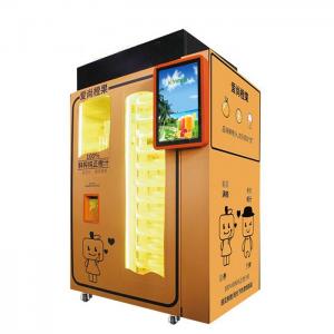 Quality Mini Long Life Fresh Orange Juice Vending Machine Coins And Notes Acceptors for sale