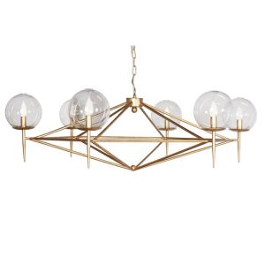 China Flash Gold + Transparent E14 Hardware Painting Glass Ball Pendant Light on sale