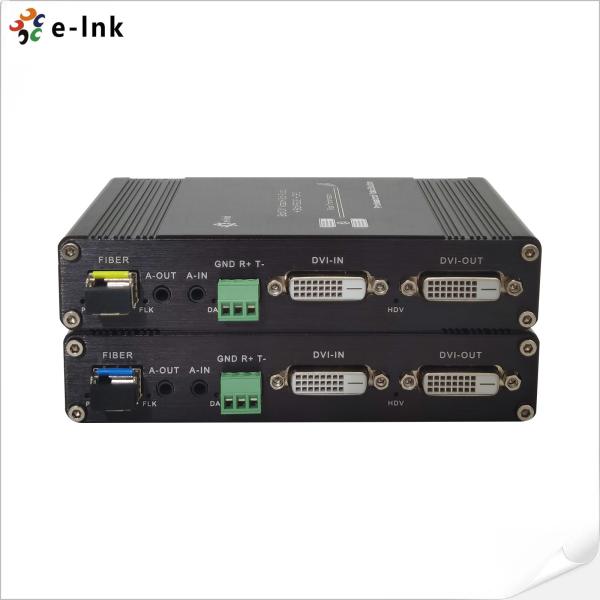 Buy Industrial DVI Fiber Extender with 1080P HD Video RS232 Control Audio Signal Transmission at wholesale prices