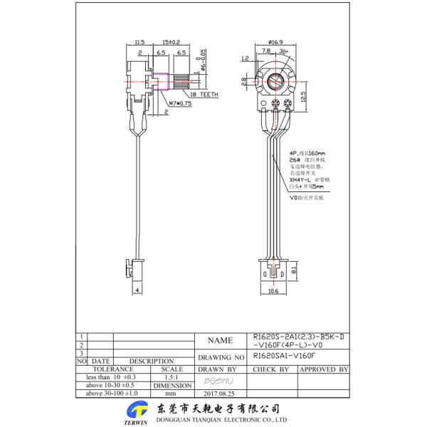 70N Rotary Switch Potentiometer Vertical 2ohm Tuning Speed Regulation