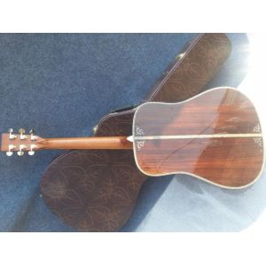 Deluxe acoustic guitar OEM acoustic electric guitar super deluxe abalone
