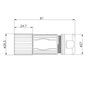 8 Core M23 Connector
