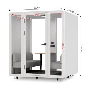 4 Person Meeting Pod with STC35dB Acoustic Performance and L200×W180×H233cm